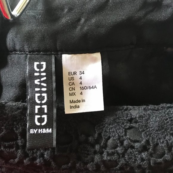 Black Lacey Mini Skirt - Picture 3 of 3